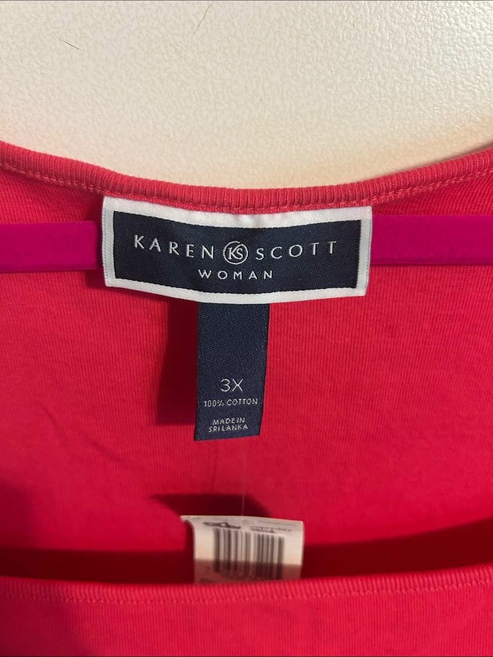 Karen Scott bright pink tank  0102 - Picture 3 of 5